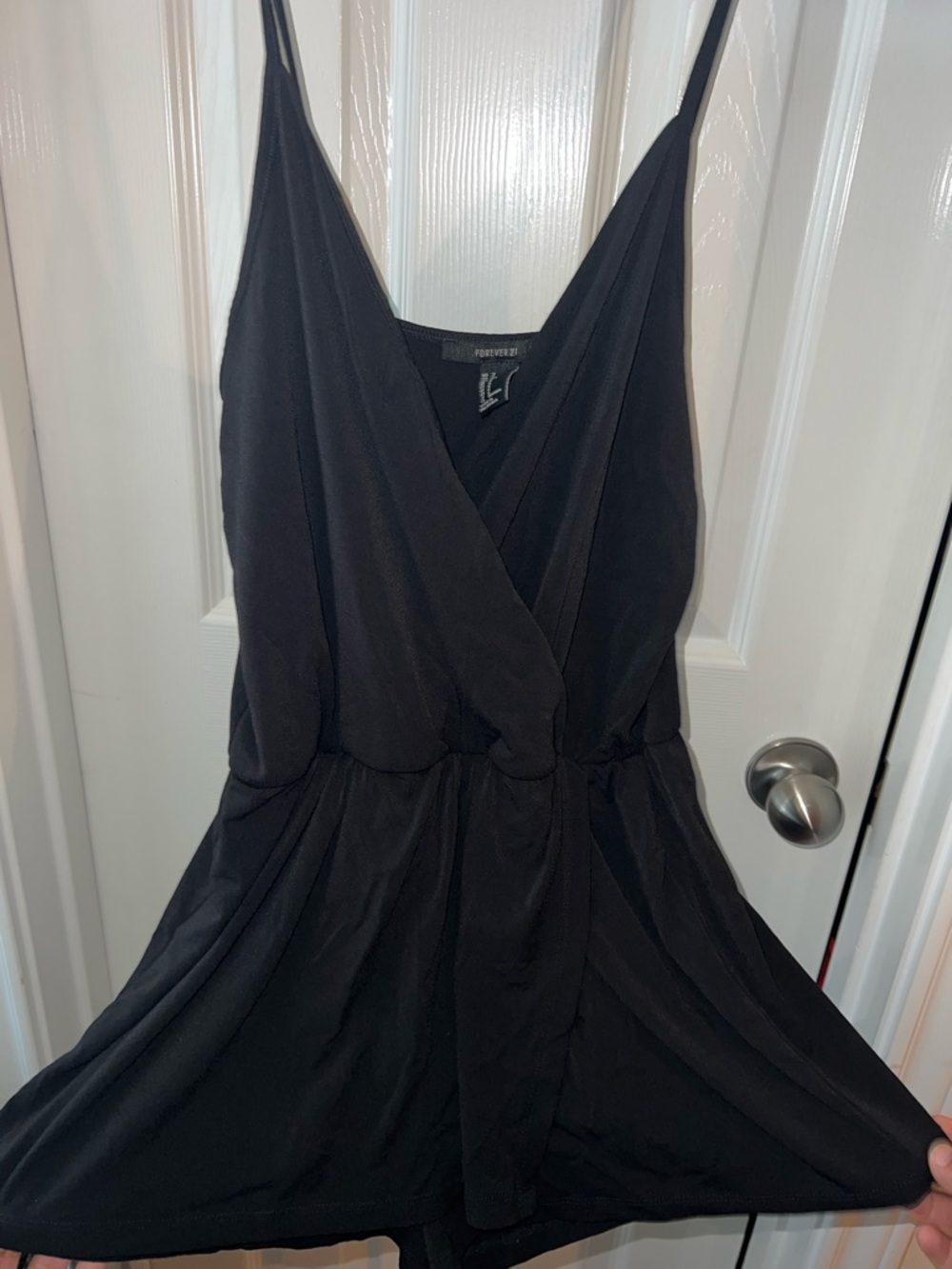 Forever 21 Black Sleeveless V-Neck Romper